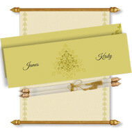 Gold Scroll Invitation, Scroll Invitations with box, Scroll Wedding Invitation, Scroll Invitations online